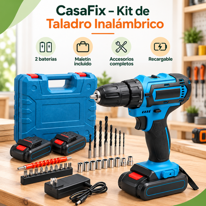 CasaFix – Kit de Taladro Inalámbrico
